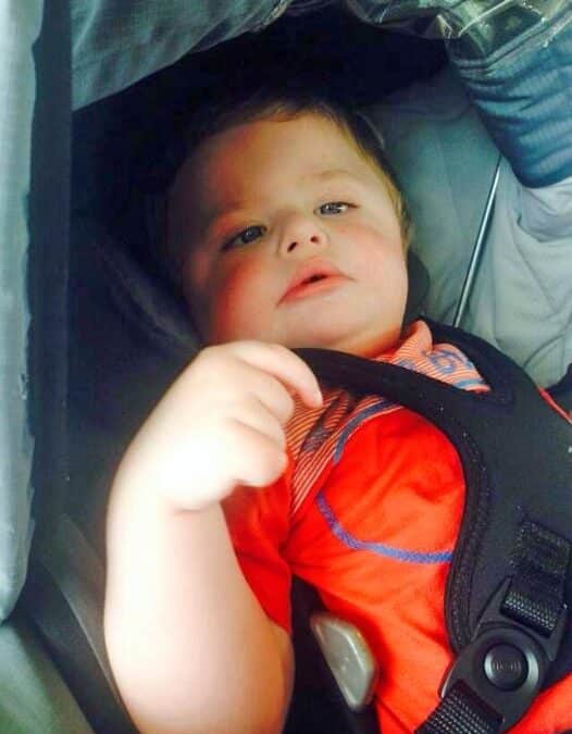 SIMPLE PIECE OF SPECIALIST EQUIPMENT MEANS ONE-YEAR-OLD CORY CAN GO OUT IN SAFETY