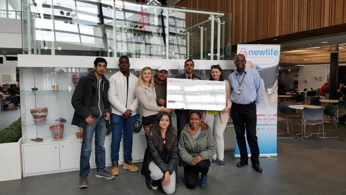 WALSALL COLLEGE RAISE £300 FOR NEWLIFE