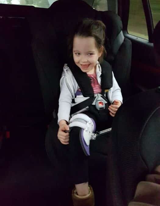 AMELIA CAN TRAVEL COMFORTABLY IN HER NEW CAR SEAT