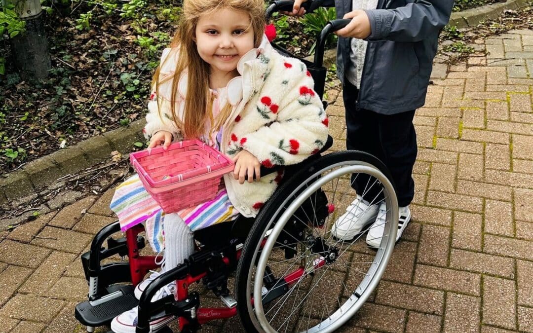 Darcie receives lifeline wheelchair in cancer battle